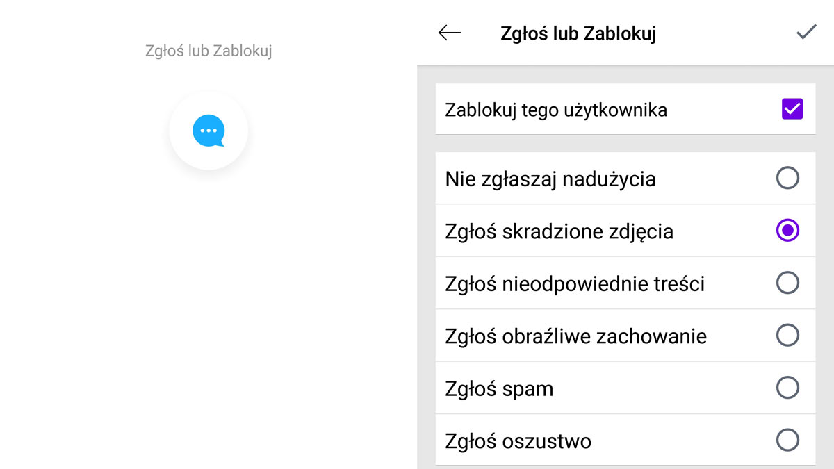 Badoo: zgłoś lub zablokuj